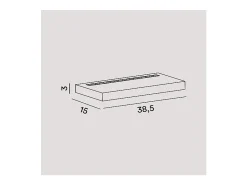 Aplique LED BED de aluminio 22W 38,5 cm Blanco Perenz