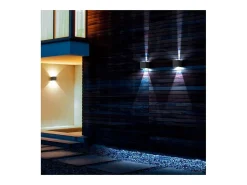 Aplique LED Cubetto IP54 de 6,5 W con aletas Corten orientables