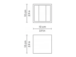 Aplique LED Cubetto IP54 6,5W con aletas orientables Blanco