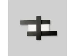 Aplique LED de diseño moderno 40W negro - Estructura geométrica de acero, luz cálida 3000K, 2620lm, ancho 84 cm, IP20