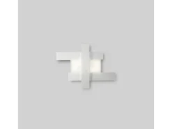 Aplique LED de diseño moderno 30W blanco - Estructura geométrica de acero, luz cálida 3000K, 2620lm, ancho 65,5 cm, IP20