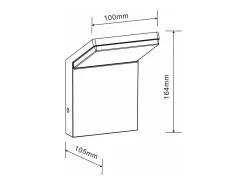 Aplique LED de pared IP54 de 9 W, blanco, 2200 K/2700 K/3000 K, encendido/apagado, sin sensor