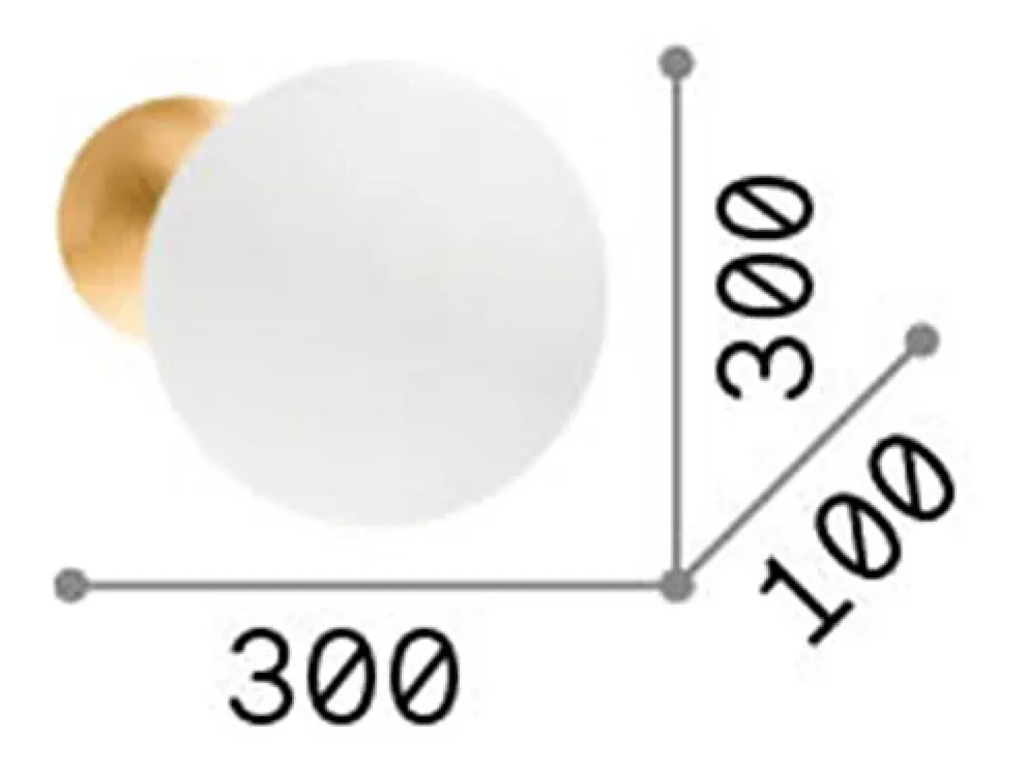 Aplique LED Decorativo Oro Blanco, 3000K