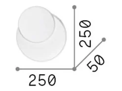 Aplique LED Decorativo Redondo Empotrado Blanco, 3000K