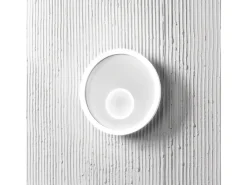 Aplique LED Melania 50W blanco, 2100lm, luz cálida 3000K, aluminio y metacrilato satinado, IP20, diseño moderno d.50cm
