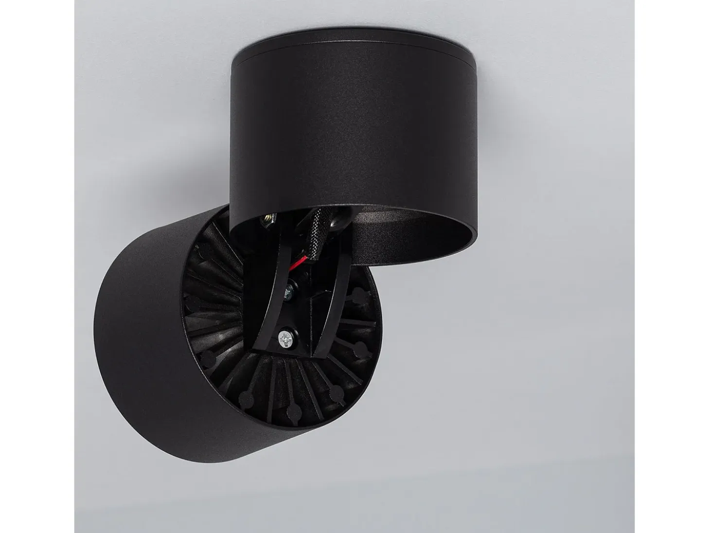 Aplique LED 7W Aluminio Circular Negro New Onuba 2700K Blanco Cálido