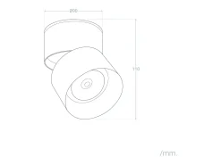 Aplique LED 15W de Aluminio Circular Negro New Onuba 5000K Blanco Frío