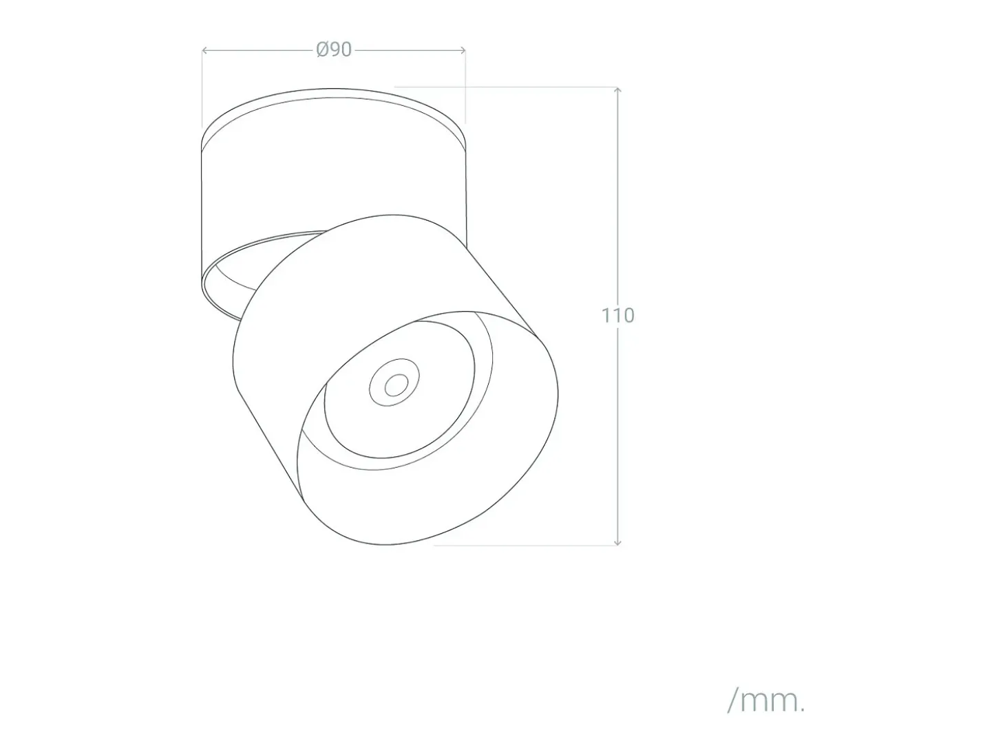 Aplique LED 15W de Aluminio Circular Negro New Onuba 5000K Blanco Frío