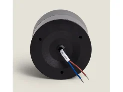 Aplique LED 15W de Aluminio Circular Negro New Onuba 5000K Blanco Frío