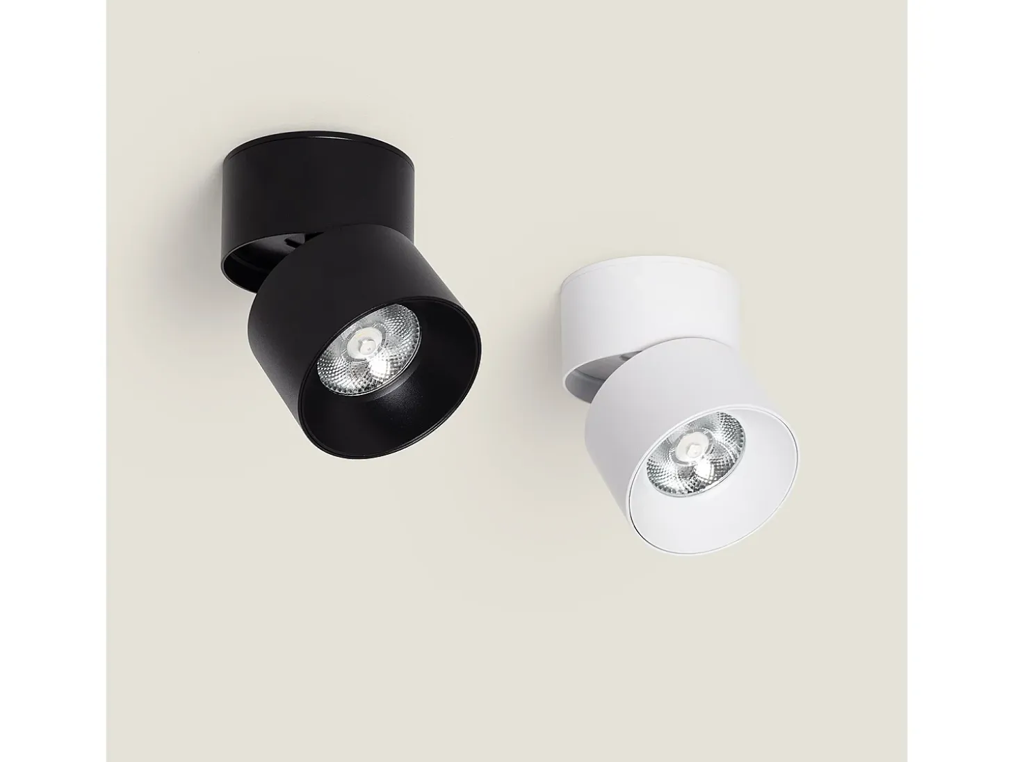 Aplique LED 15W de Aluminio Circular Negro New Onuba 5000K Blanco Frío