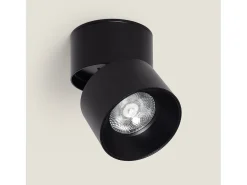 Aplique LED 15W de Aluminio Circular Negro New Onuba 5000K Blanco Frío