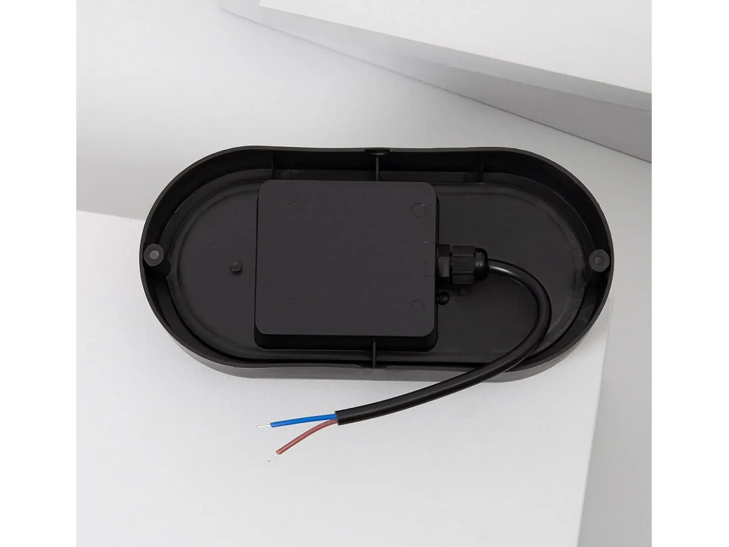 Aplique LED 25W Oval IP65 Black 3000K Blanco Cálido