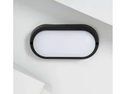 Aplique LED 25W Oval IP65 Black 3000K Blanco Cálido