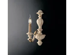 Aplique Leonardo en madera marfil y pan de oro 1 luz .14 P.24 BL180-AP1-AV