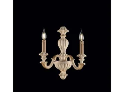 Aplique Leonardo en madera marfil y pan de oro 2 luces .29 P.19 BL180-AP2-AV