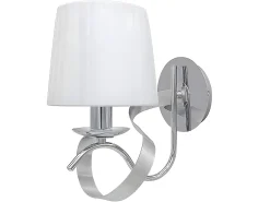 Aplique Modelo Baeza Cromo Pantalla Blanca