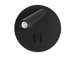 Aplique Modelo Manet Redondo Color Negro Con Doble Encendido