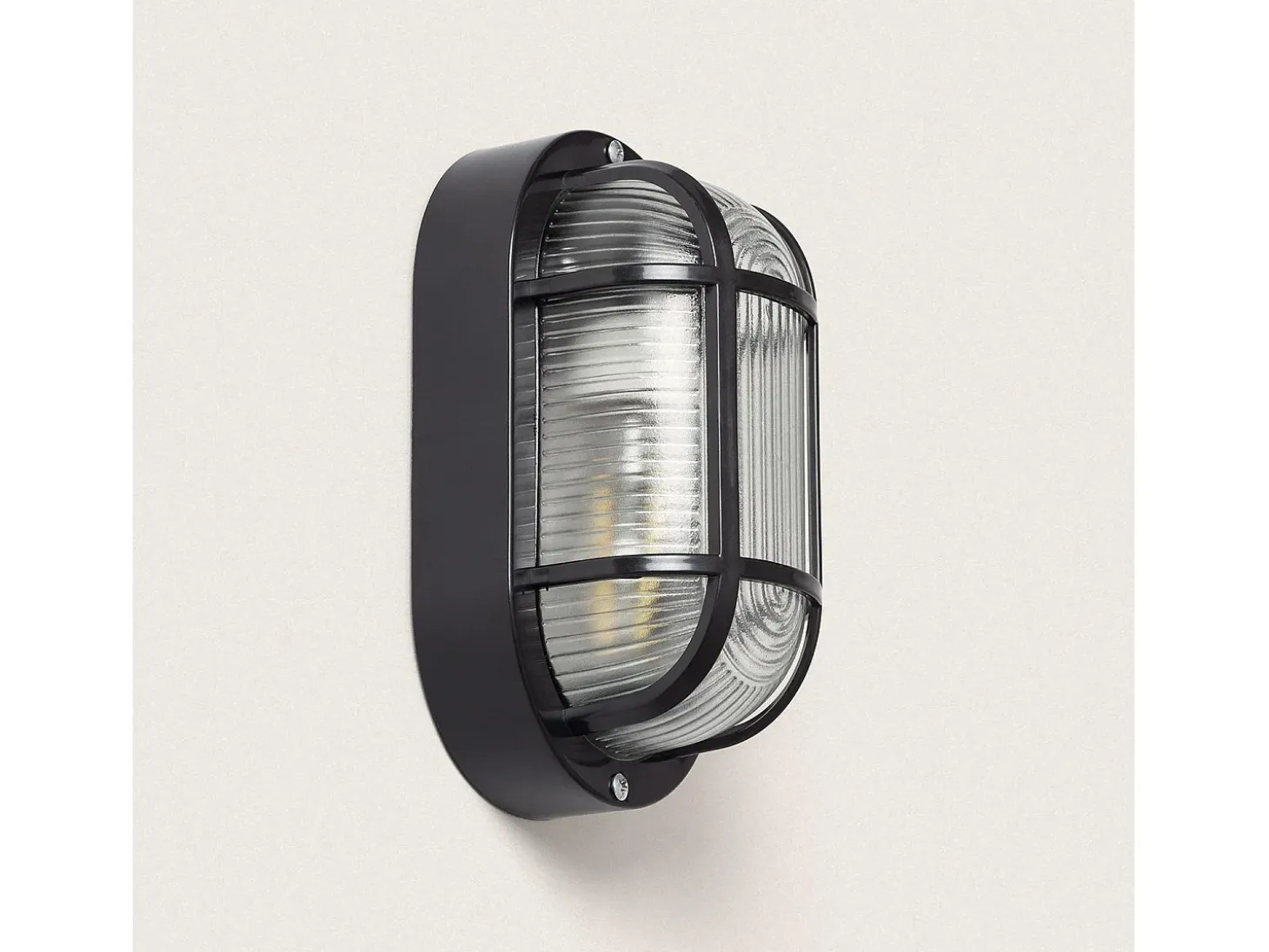 Aplique Oval para Exterior Kildare Negro