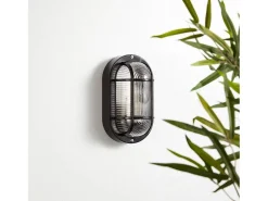 Aplique Oval para Exterior Kildare Negro