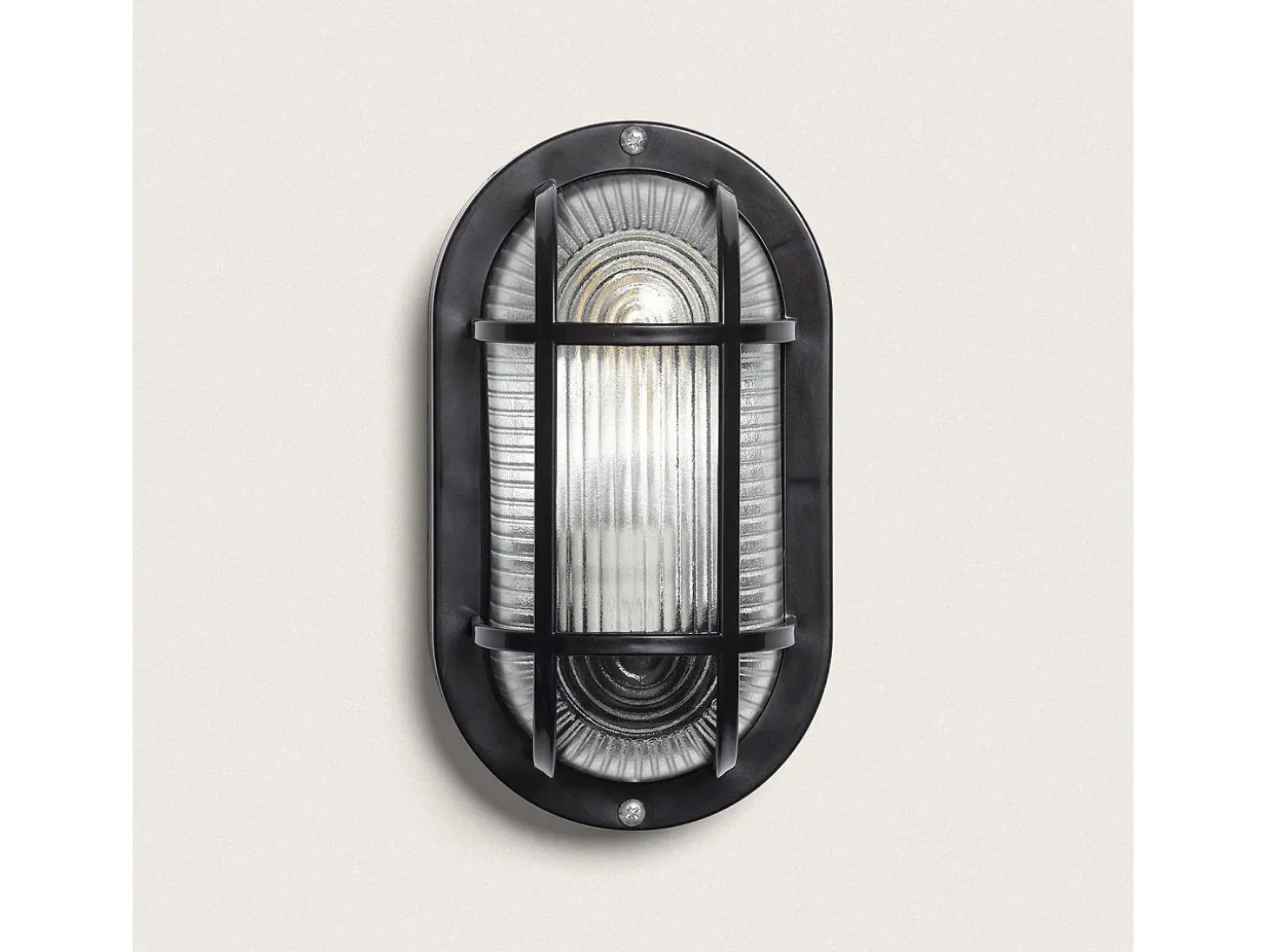 Aplique Oval para Exterior Kildare Negro