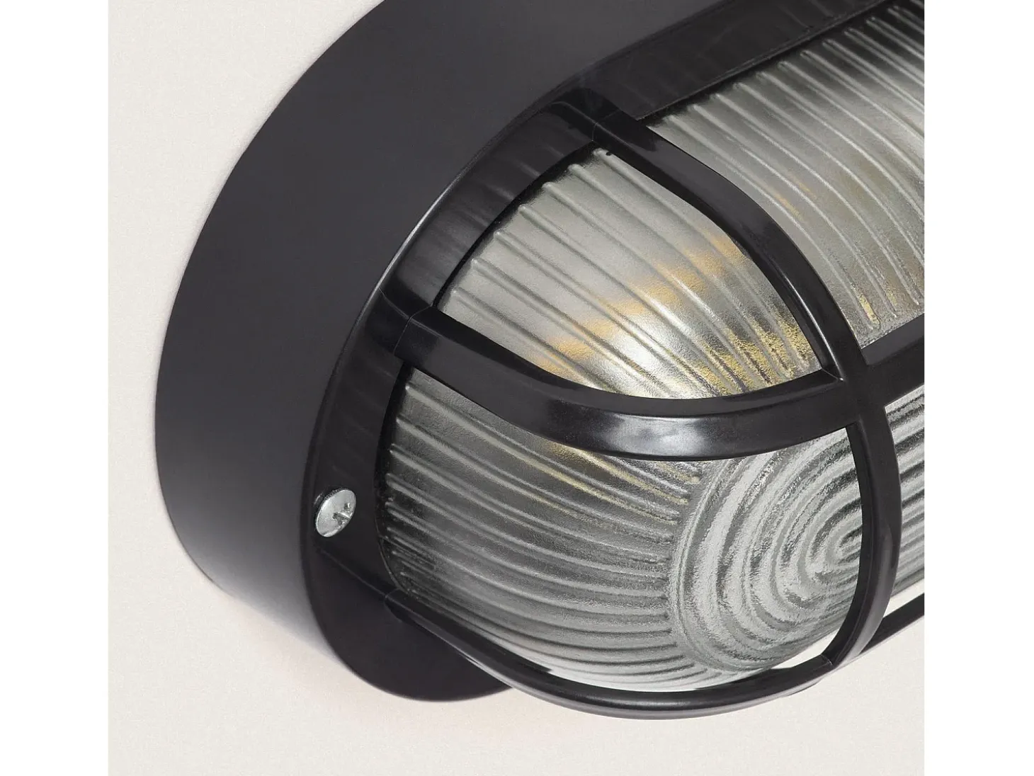 Aplique Oval para Exterior Kildare Negro