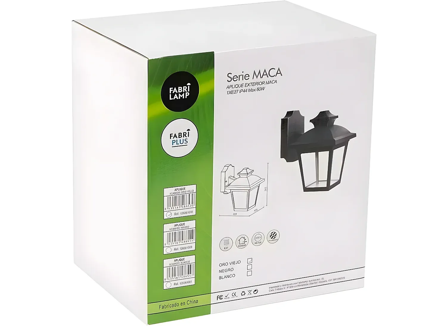 Aplique Para Exterior Maca En Blanco De