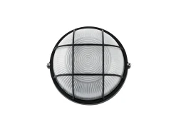 Aplique Redondo Pequeño Modelo Apus En Aluminio Acabado Negro