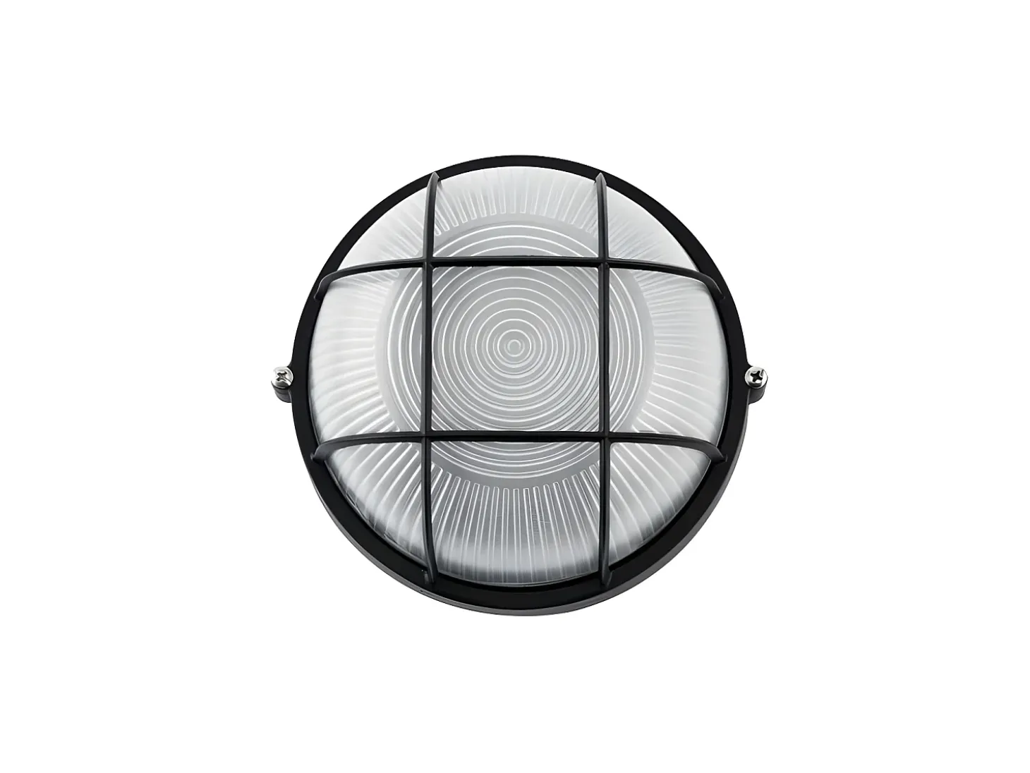 Aplique Redondo Pequeño Modelo Apus En Aluminio Acabado Negro
