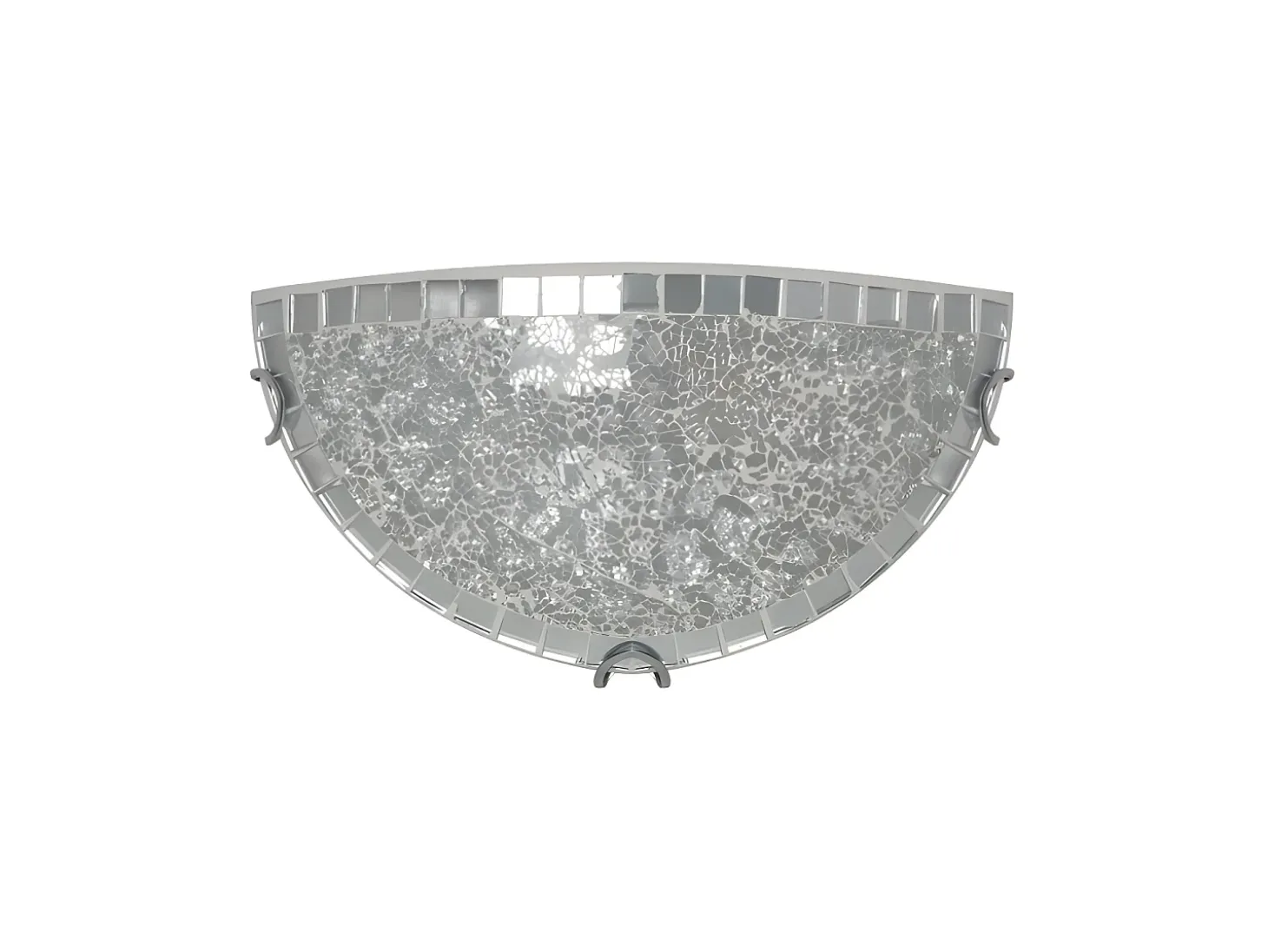 Aplique Semi Circular Mosaico Color Cromo Modelo Tenor 1xe27