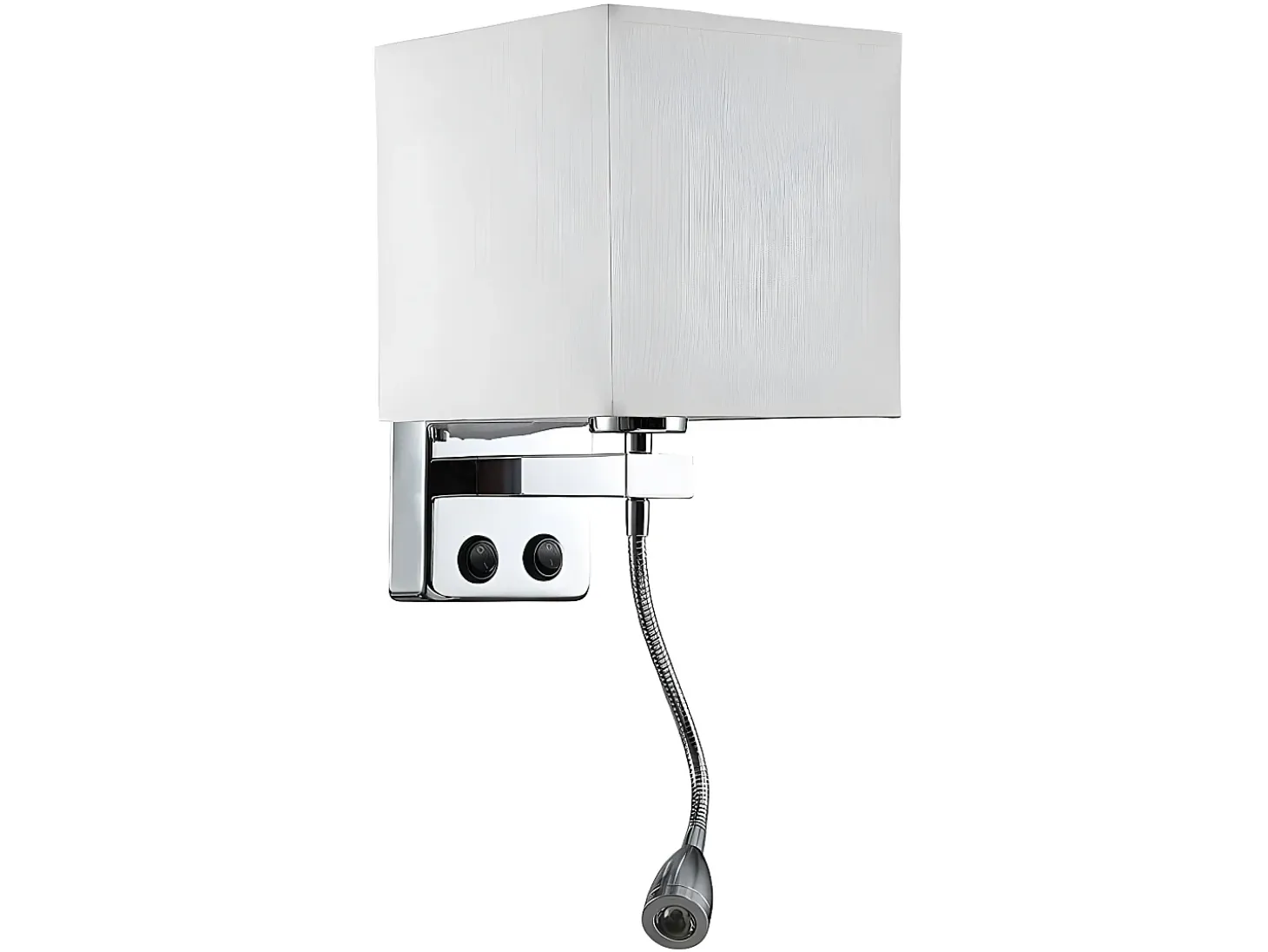 Aplique Stephen Cromo/pantalla Blanca Doble Iluminacion