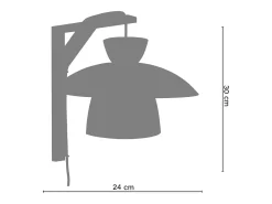Aplique TOSEL ,madera,AMARILLO,A30xD21,5xP28cm