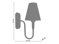 Aplique TOSEL ,madera,Gris ,A18xD 31xP22cm