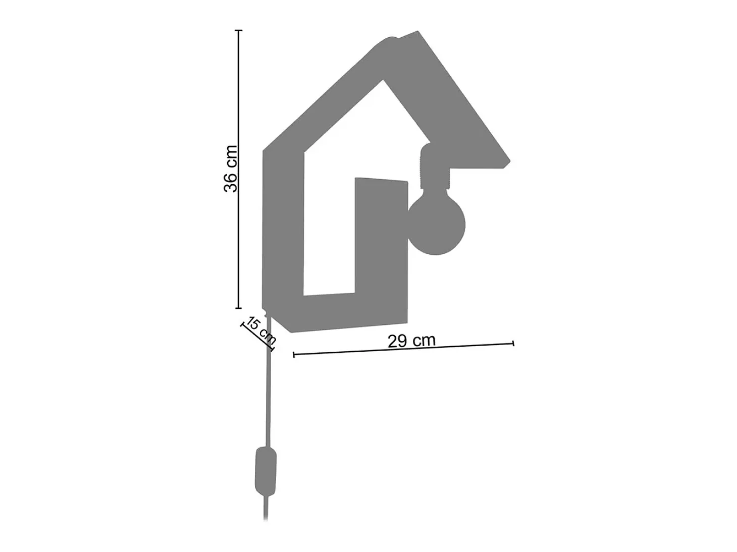 Aplique TOSEL ,madera,Rosa ,A10xD30xP30cm