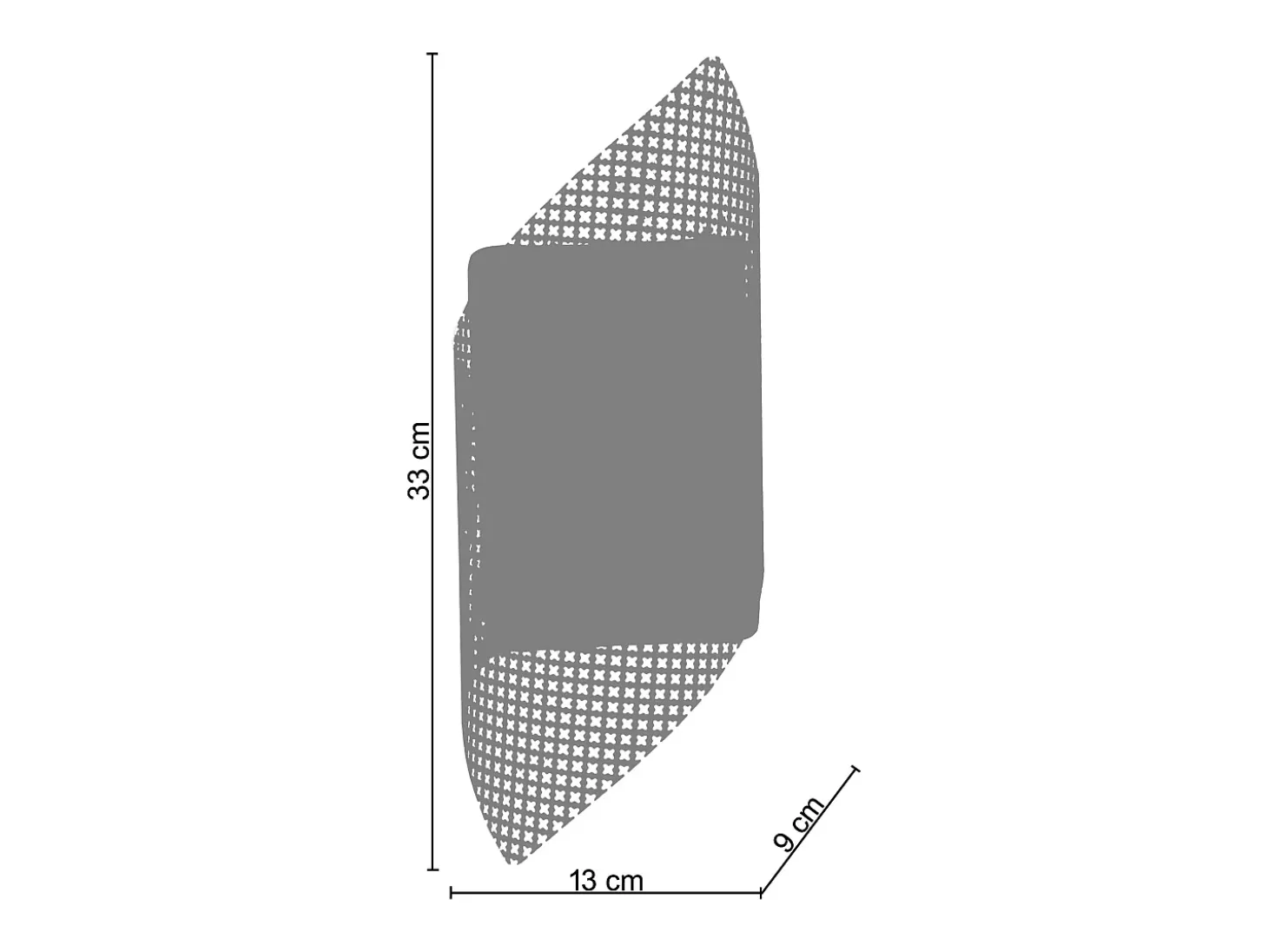 Aplique TOSEL ,metal ,Aluminio ,P11xD20x D14cm