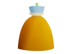 Aplique TOSEL ,metal,AMARILLO,A27xD14,5xP22,5cm