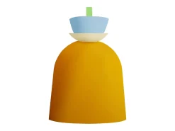 Aplique TOSEL ,metal,AMARILLO,A24xD23,5xP25cm