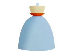 Aplique TOSEL ,metal,Azul ,A24xD14xP23,5cm