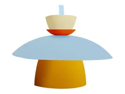 Aplique TOSEL ,metal,Azul ,A 26xD 23,5x P 26cm
