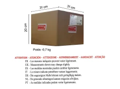 Aplique TOSEL ,metal,beige,A27xD14,5xP22,5cm