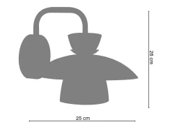 Aplique TOSEL ,metal,Naranja,A26xD 23,5xP26cm