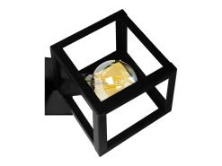 Aplique TOSEL ,metal,Negro ,A30xD27xP27cm