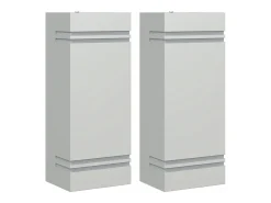 Apliques de exterior 2 unidades acero inoxidable plateado ES373631
