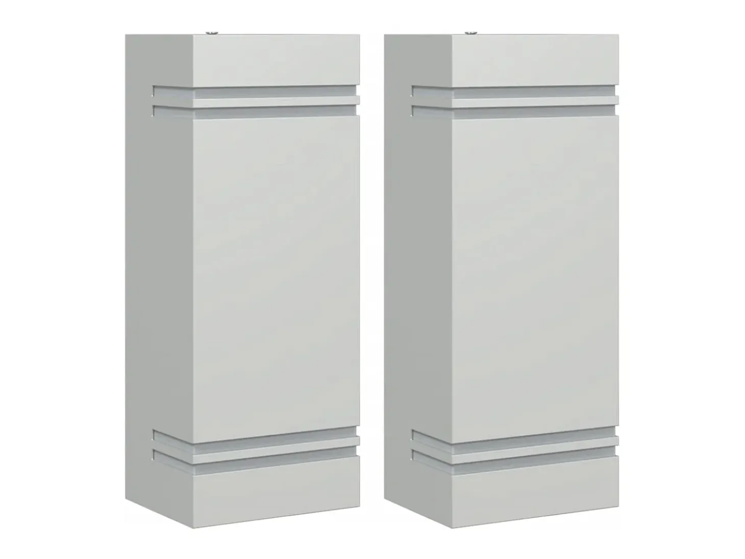 Apliques de exterior 2 unidades acero inoxidable plateado ES373631