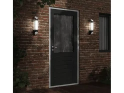 Apliques de exterior 2 unidades acero inoxidable negro ES957406