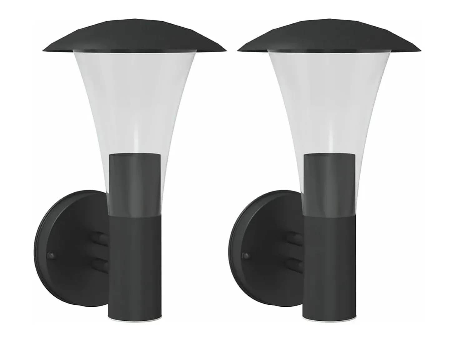 Apliques de exterior 2 unidades acero inoxidable negro ES922463