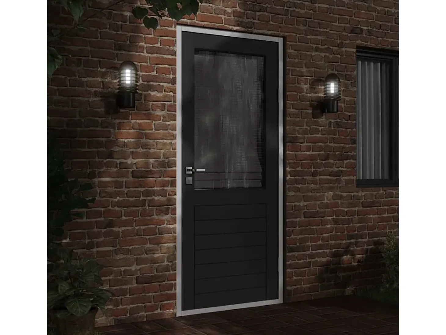 Apliques de exterior 2 unidades acero inoxidable negro ES564873