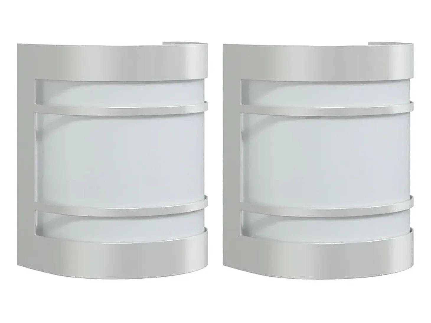 Apliques de exterior 2 unidades acero inoxidable plateado ES485244