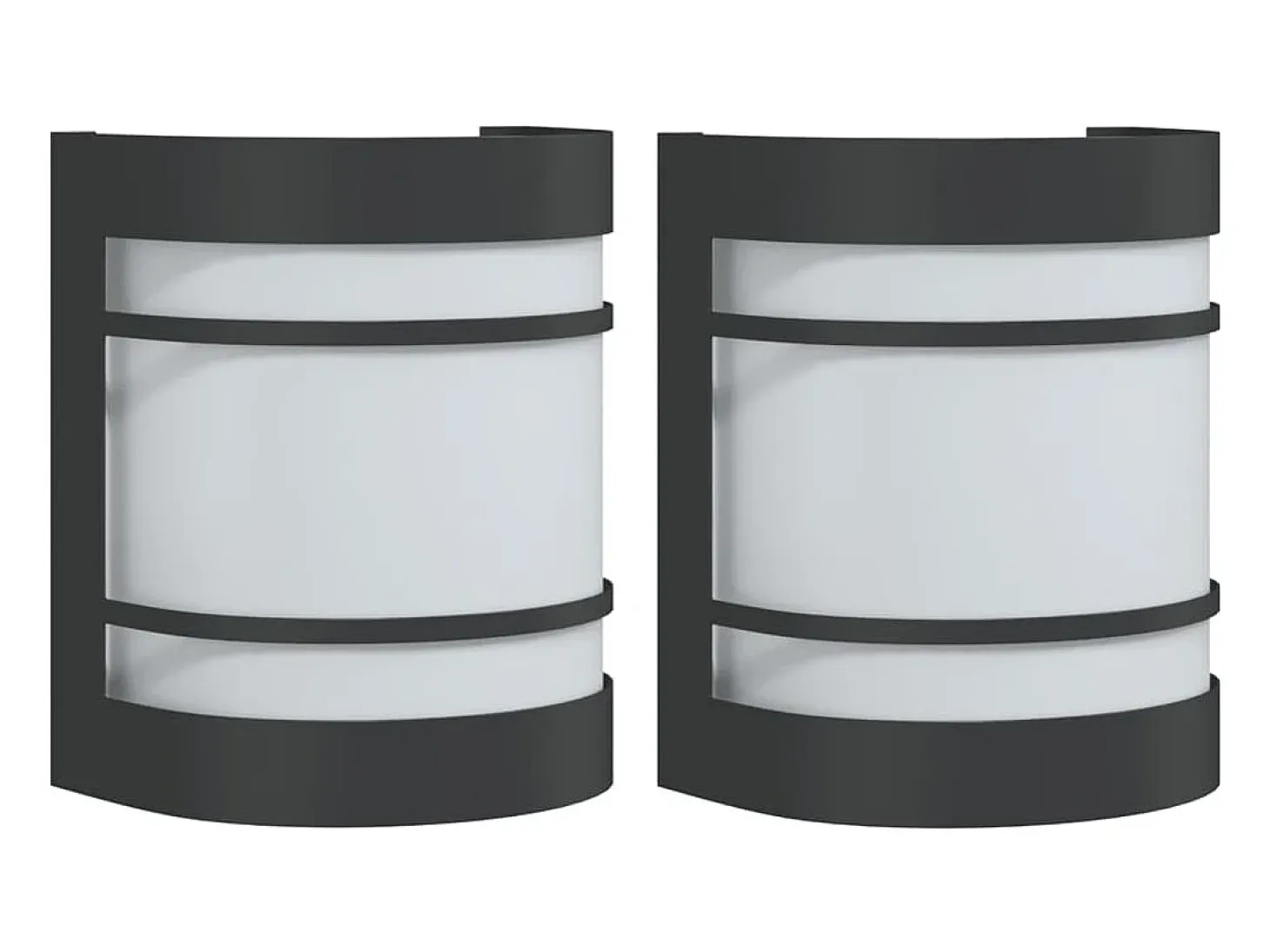 Apliques de exterior 2 unidades acero inoxidable negro ES361631