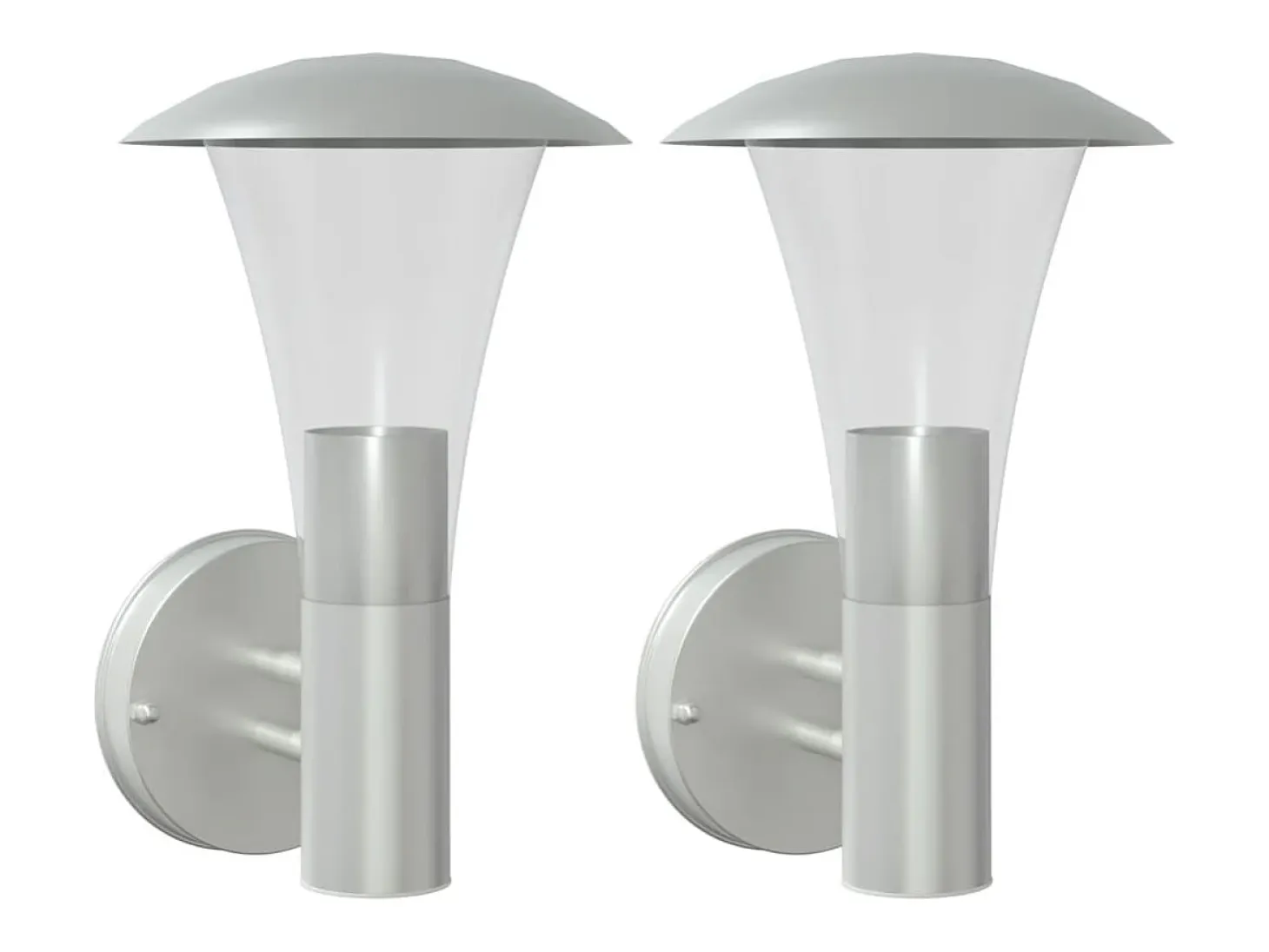 Apliques de exterior 2 unidades acero inoxidable plateado ES168939