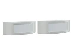 Apliques de exterior 2 unidades acero inoxidable plateado ES990622